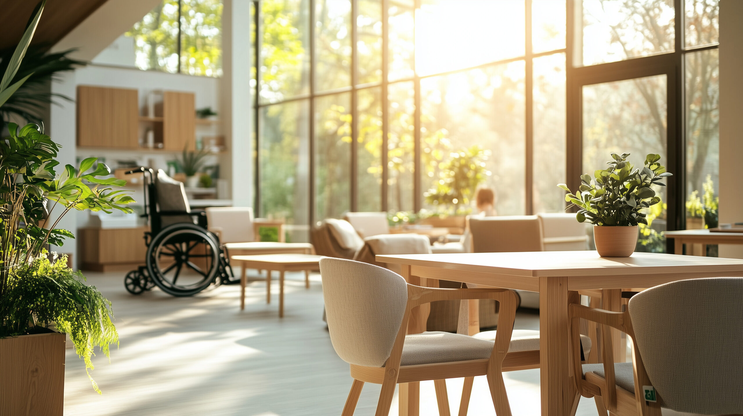 開放的なラウンジ