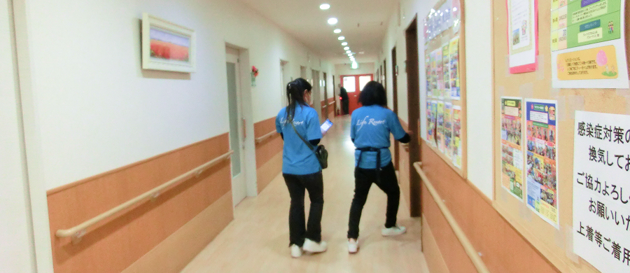 就寝準備の写真